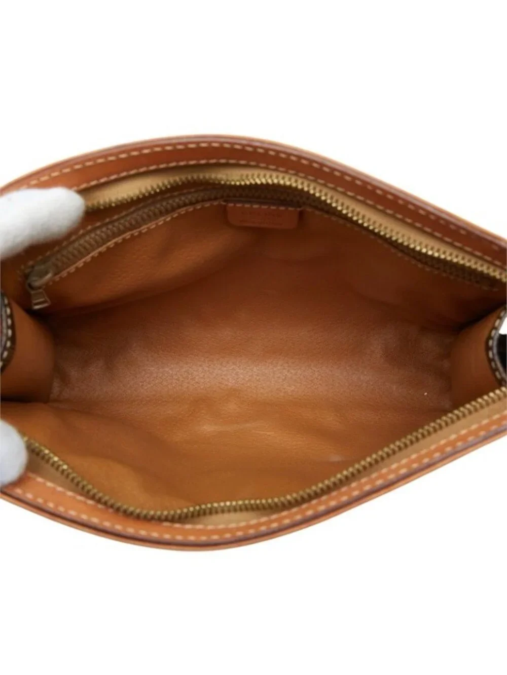 Celine Macadam Clutch Brown Leather